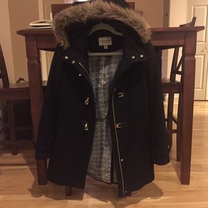 Cole Haan Black Wool Coat